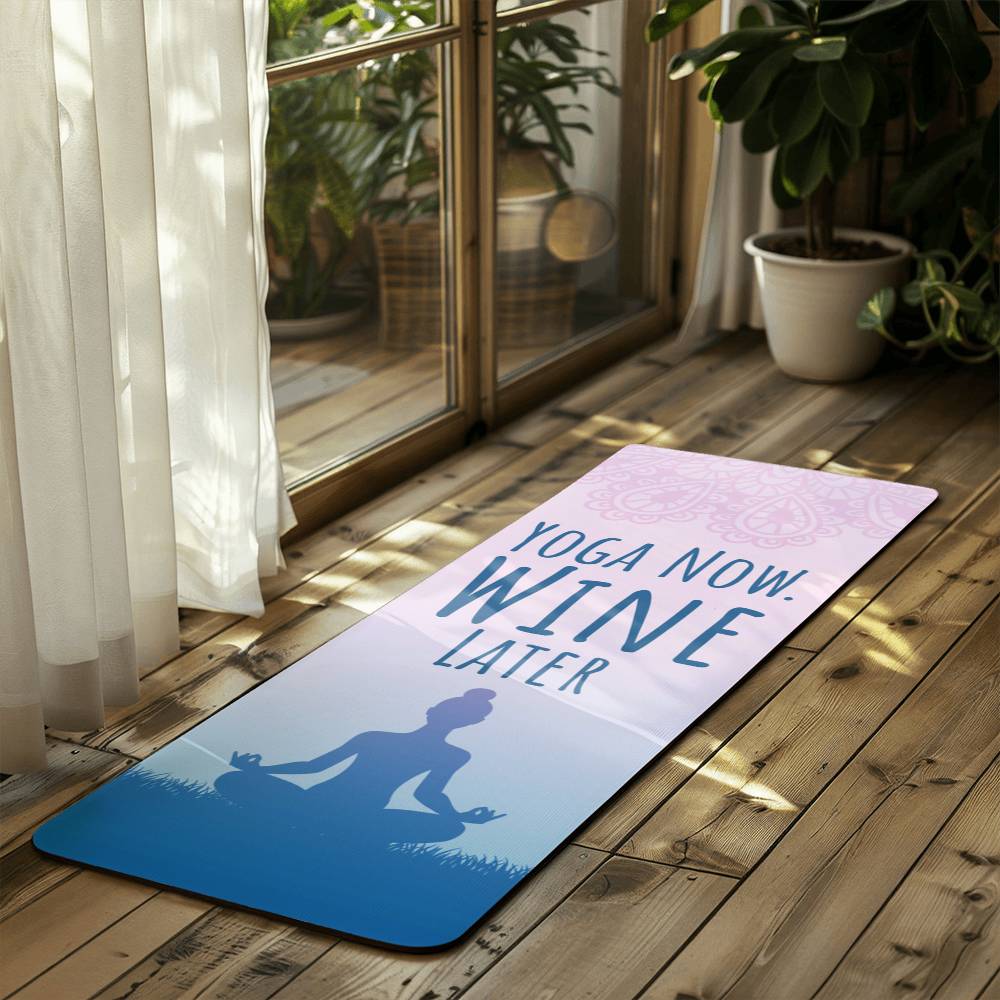 Yoga Now, Wine Later — Rubber Yoga Mat