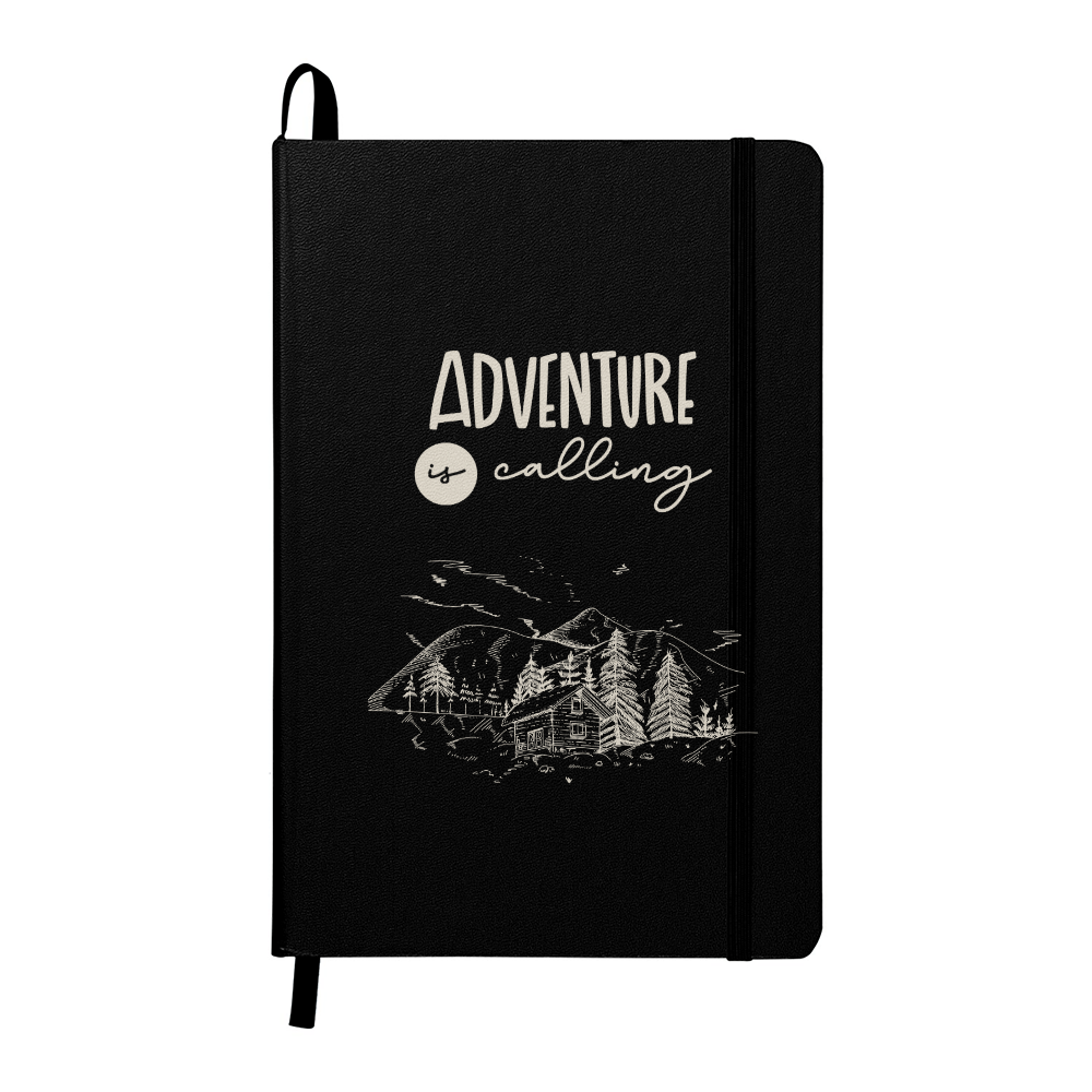 Adventure Is Calling - Leather Bound Journal, Black