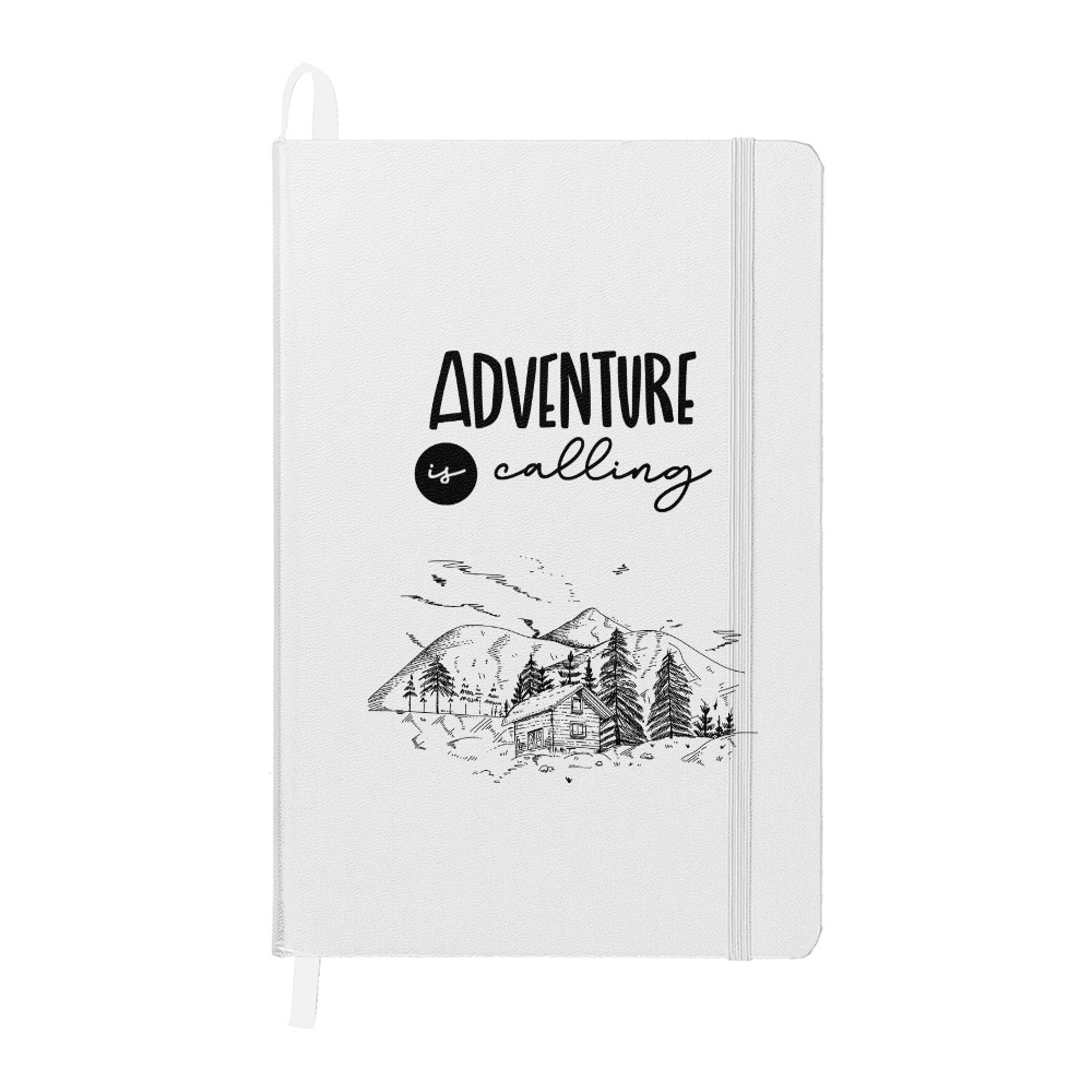 Adventure Is Calling - Leather Bound Journal, White