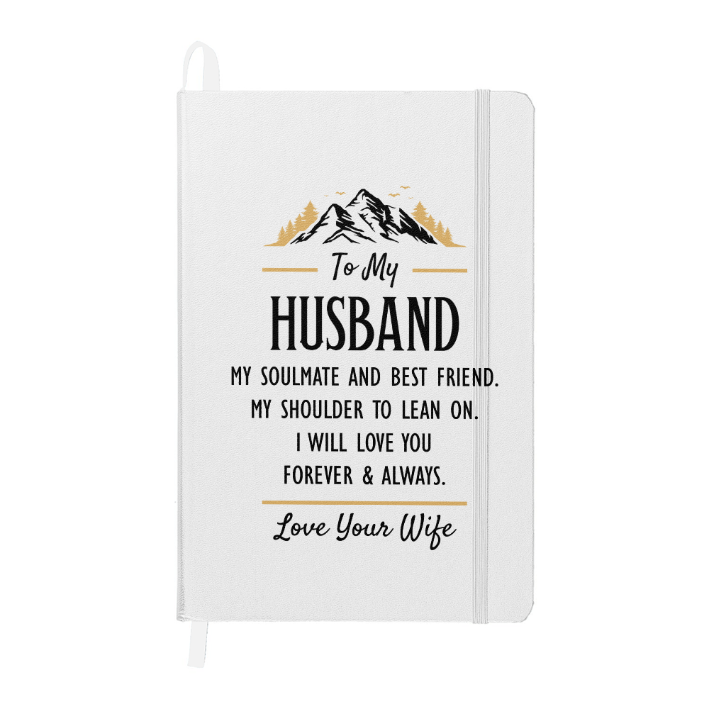 To My Husband, My Soulmate And Best Friend - Leather Bound Journal, Light Colors