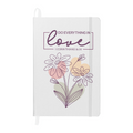 Do Everything In Love - Leather Bound Journal, White