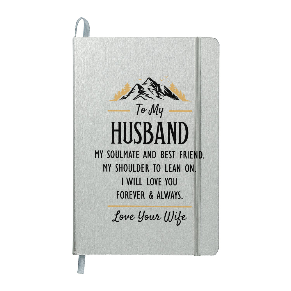 To My Husband, My Soulmate And Best Friend - Leather Bound Journal, Light Colors