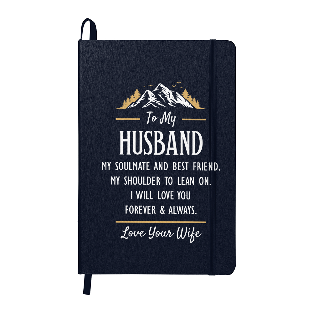 To My Husband, My Soulmate And Best Friend - Leather Bound Journal