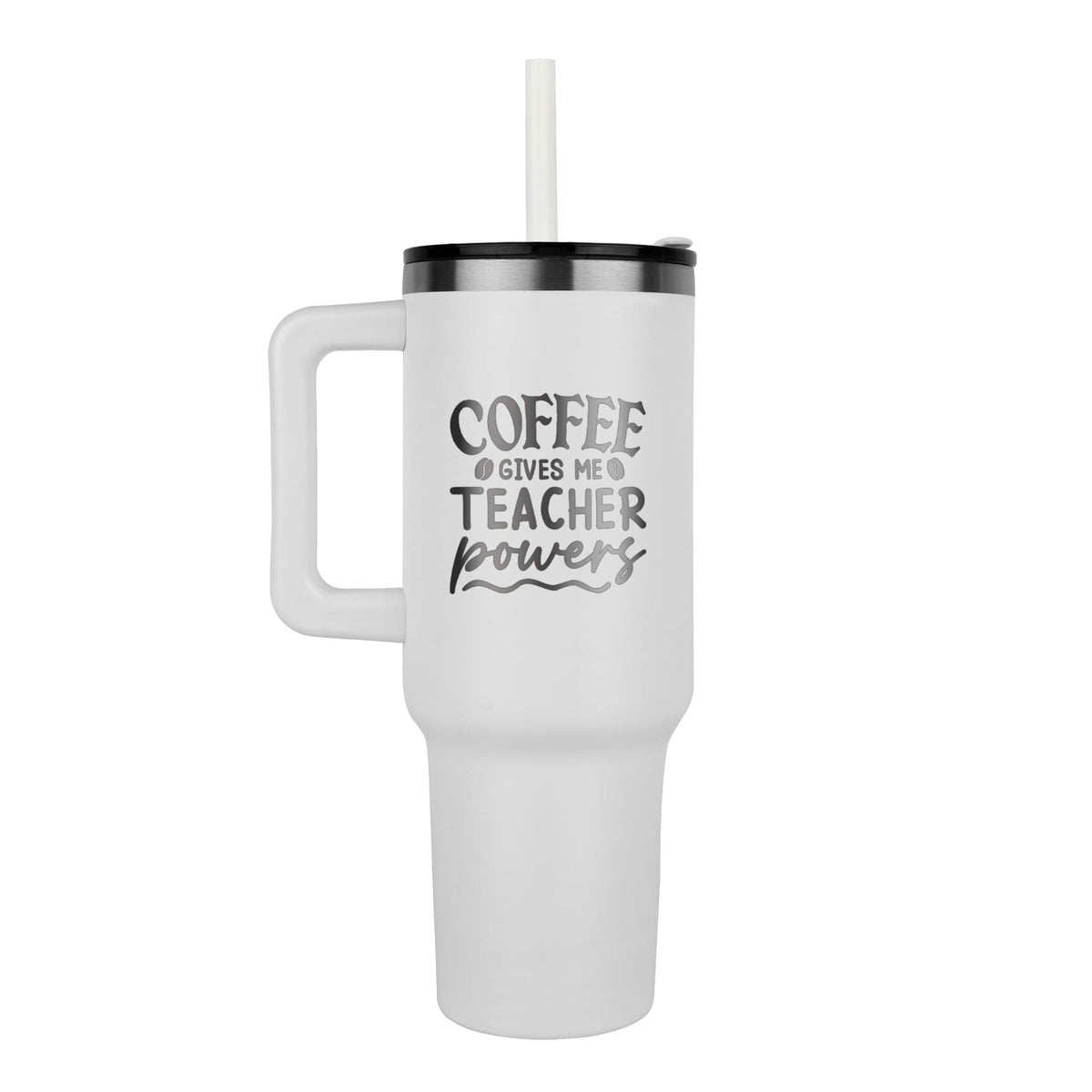 Coffee Gives Me Teacher Powers — Pinnacle 40oz Tumbler