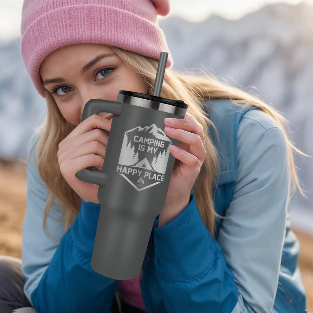 Camping Is My Happy Place — Pinnacle 40oz Tumbler