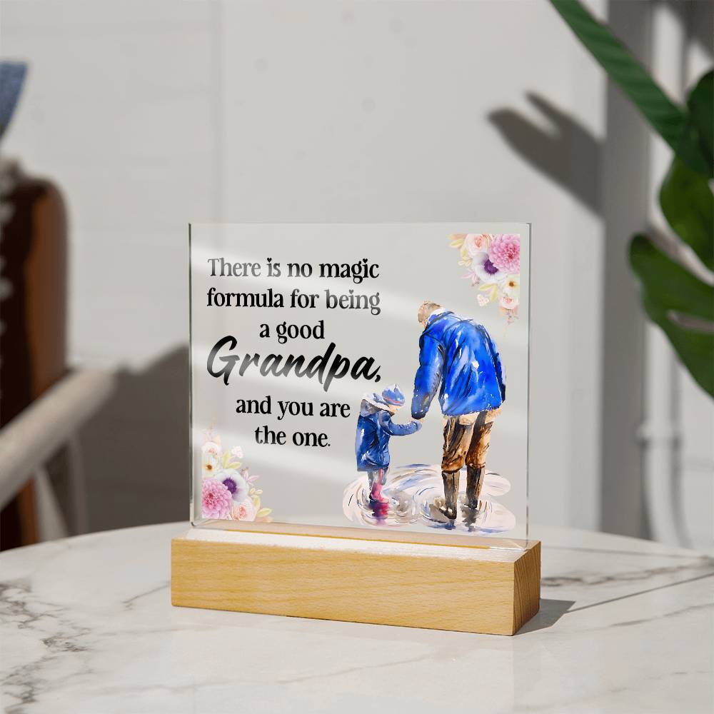 Grandpa Acrylic Square Plaque - Father's Day Gift