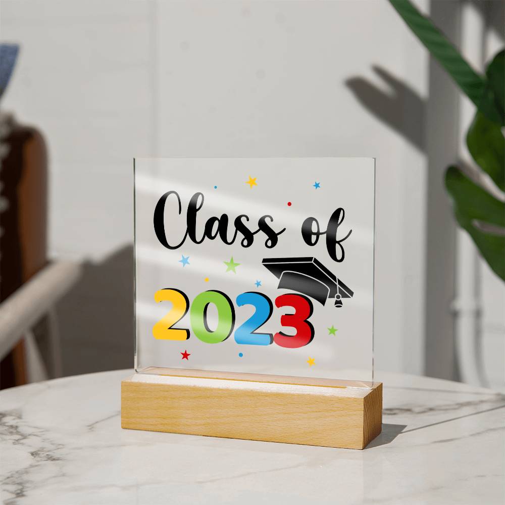 Class Of 2023 Acrylic Square Plaque - Graduation Gift