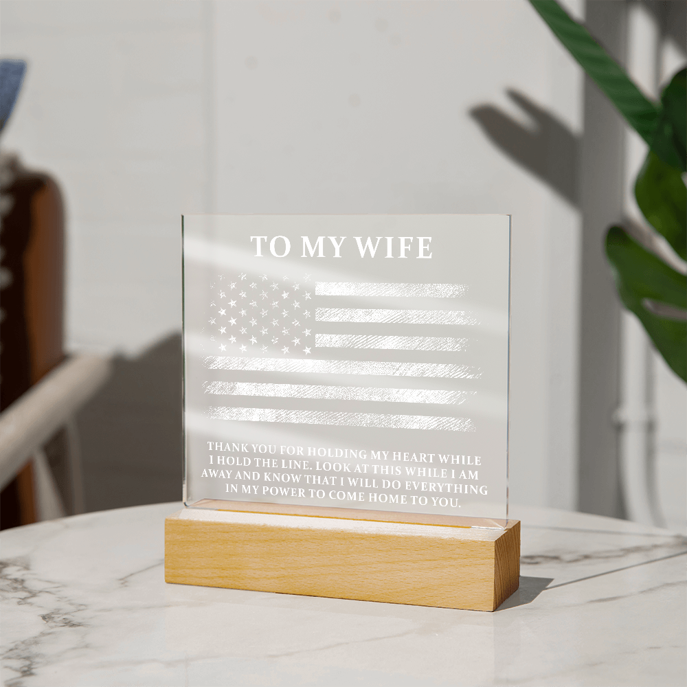 To My Wife Acrylic Square Plaque - Anniversary Gift