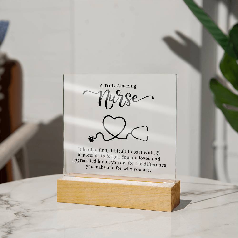 Truly Amazing Nurse Acrylic Square Plaque - Gift for Nurses