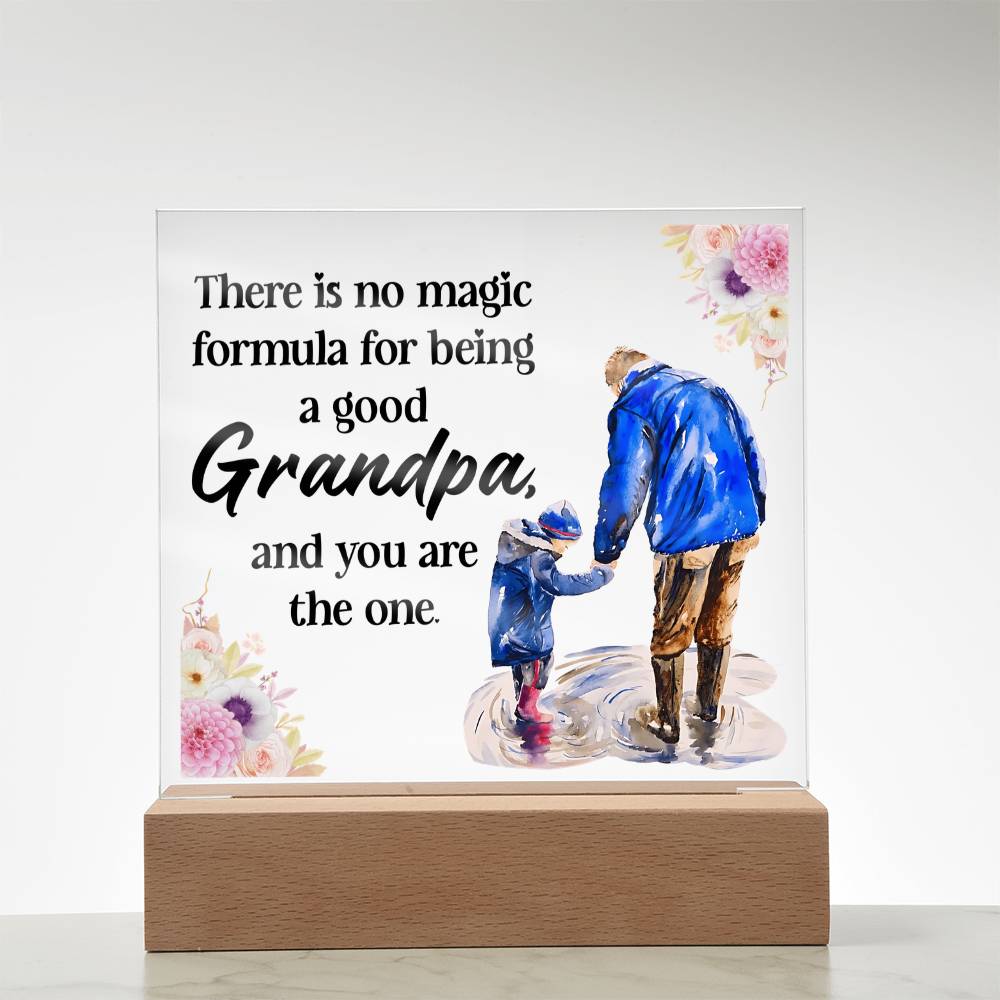 Grandpa Acrylic Square Plaque - Father's Day Gift