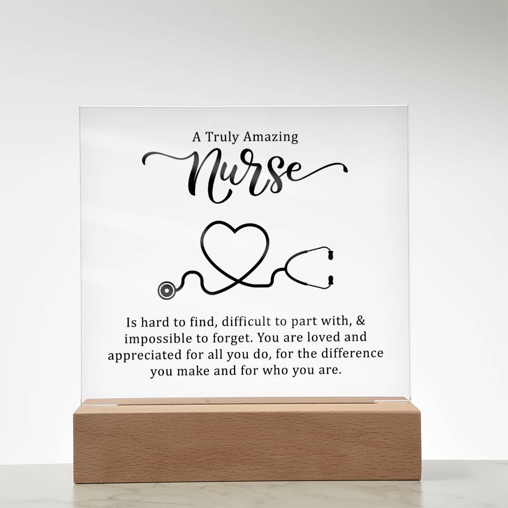 Truly Amazing Nurse Acrylic Square Plaque - Gift for Nurses