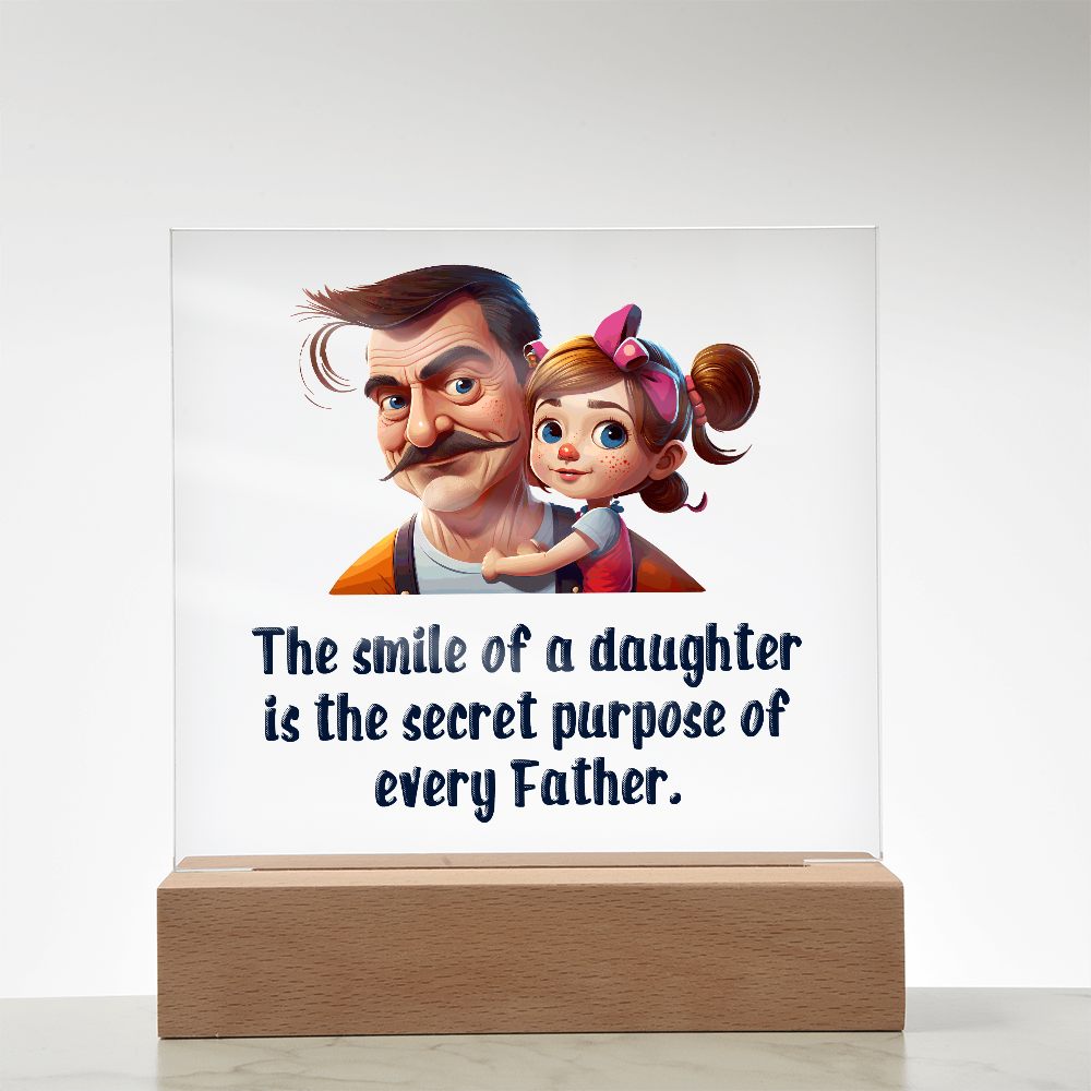The Smile Of A Daughter Acrylic Square Plaque - Father's Day Gift for Dad