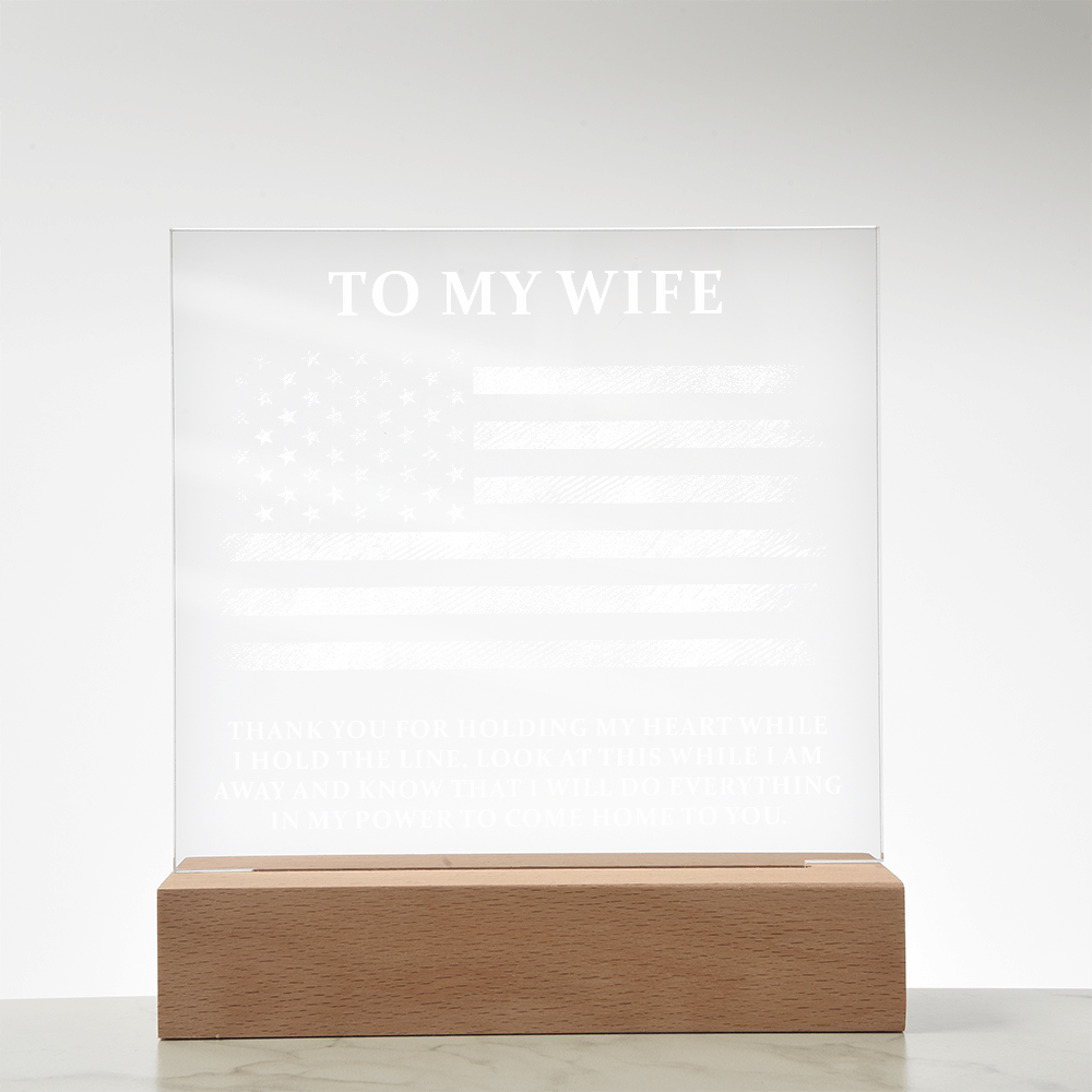 To My Wife Acrylic Square Plaque - Anniversary Gift