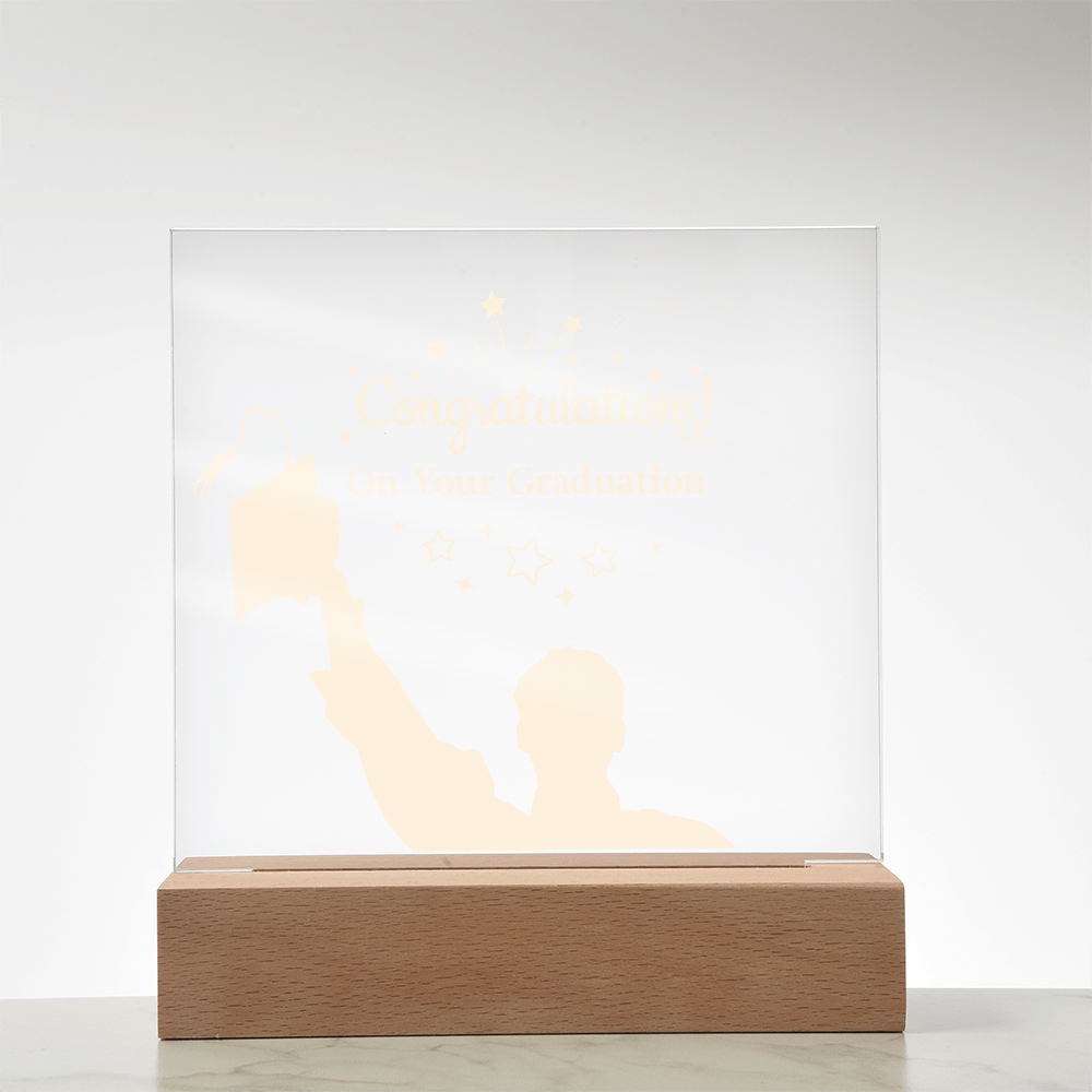 Congratulations On Your Graduation Acrylic Square Plaque - Graduation Gift