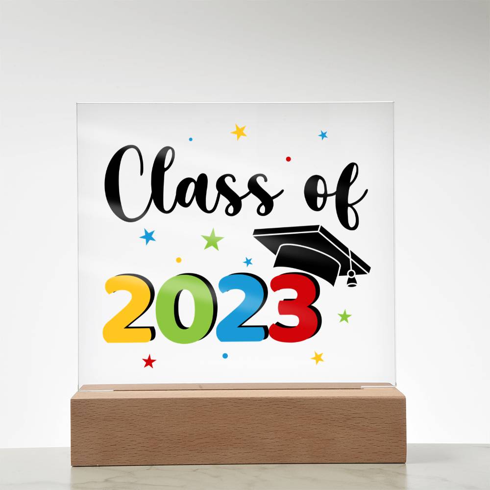 Class Of 2023 Acrylic Square Plaque - Graduation Gift