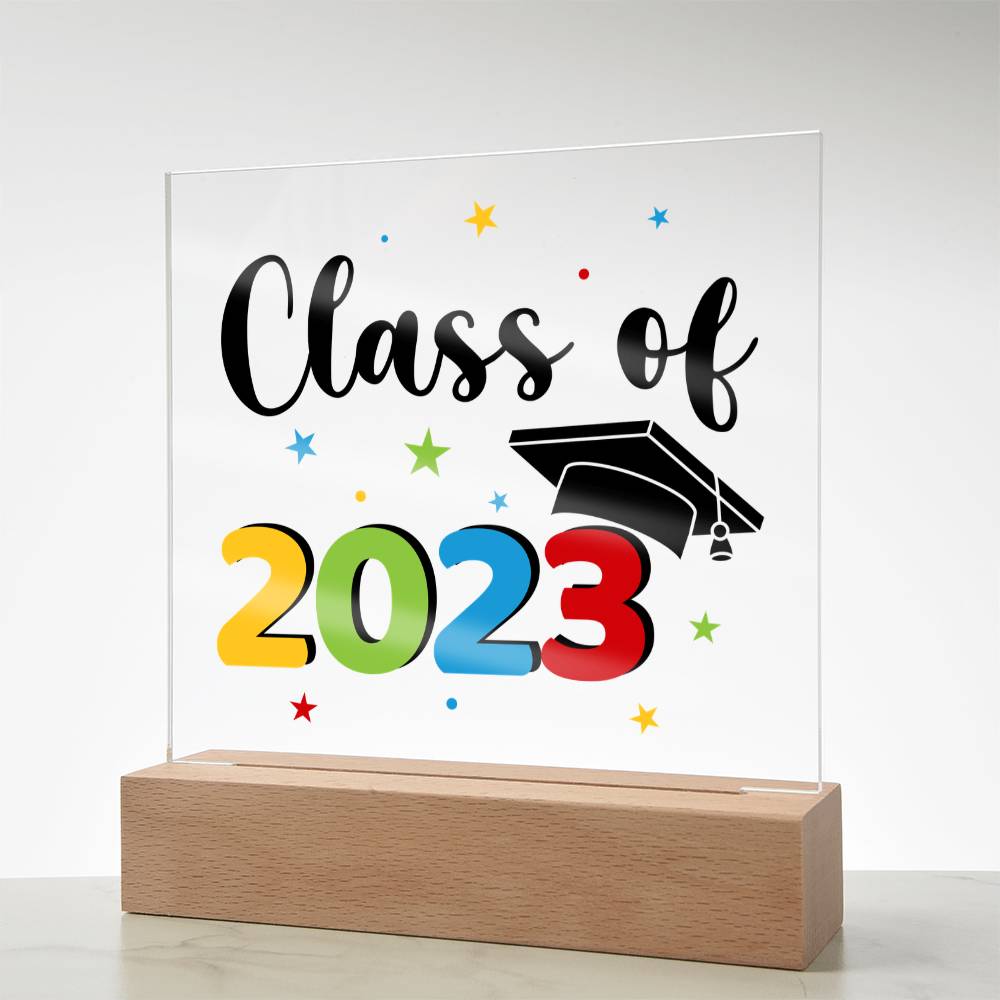 Class Of 2023 Acrylic Square Plaque - Graduation Gift