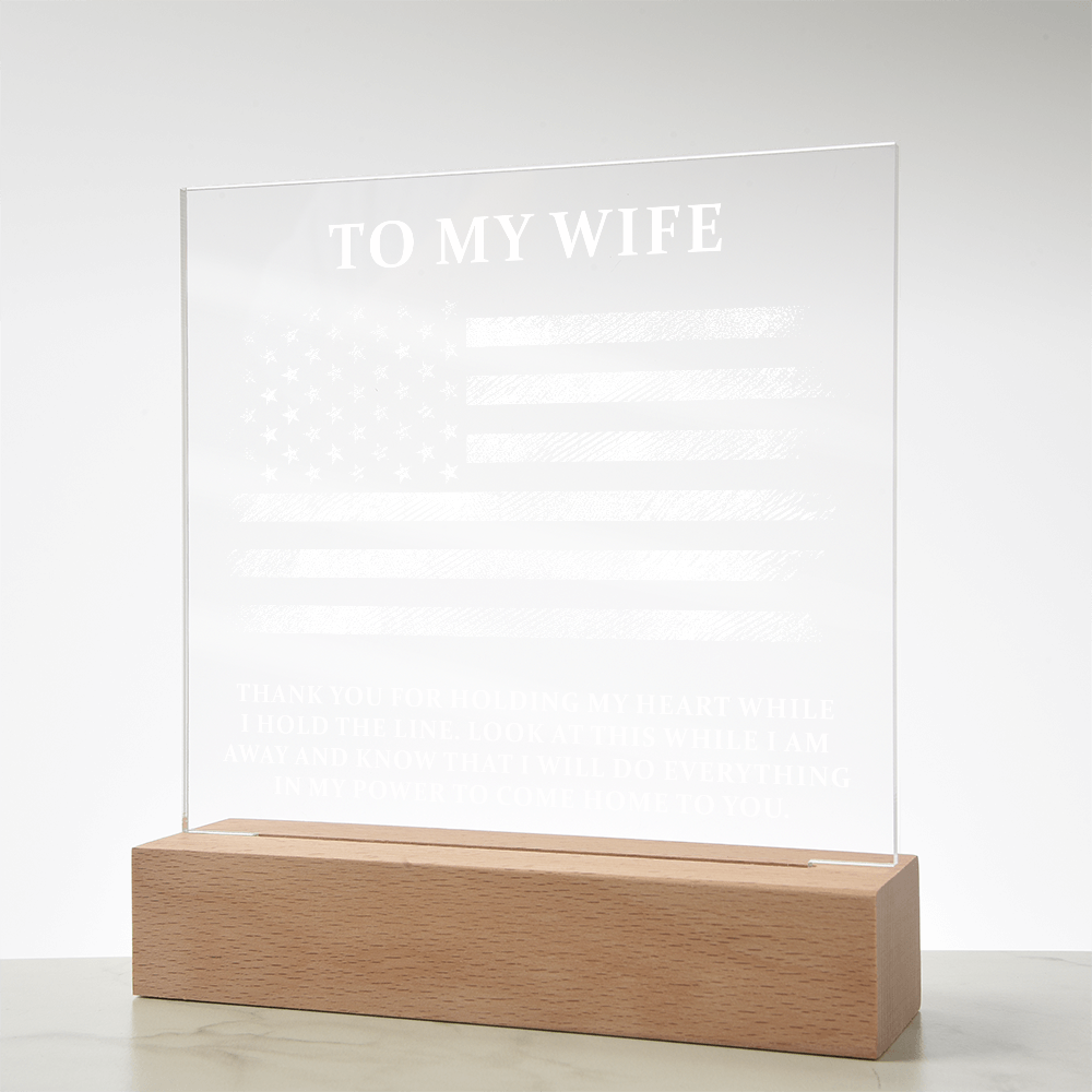 To My Wife Acrylic Square Plaque - Anniversary Gift