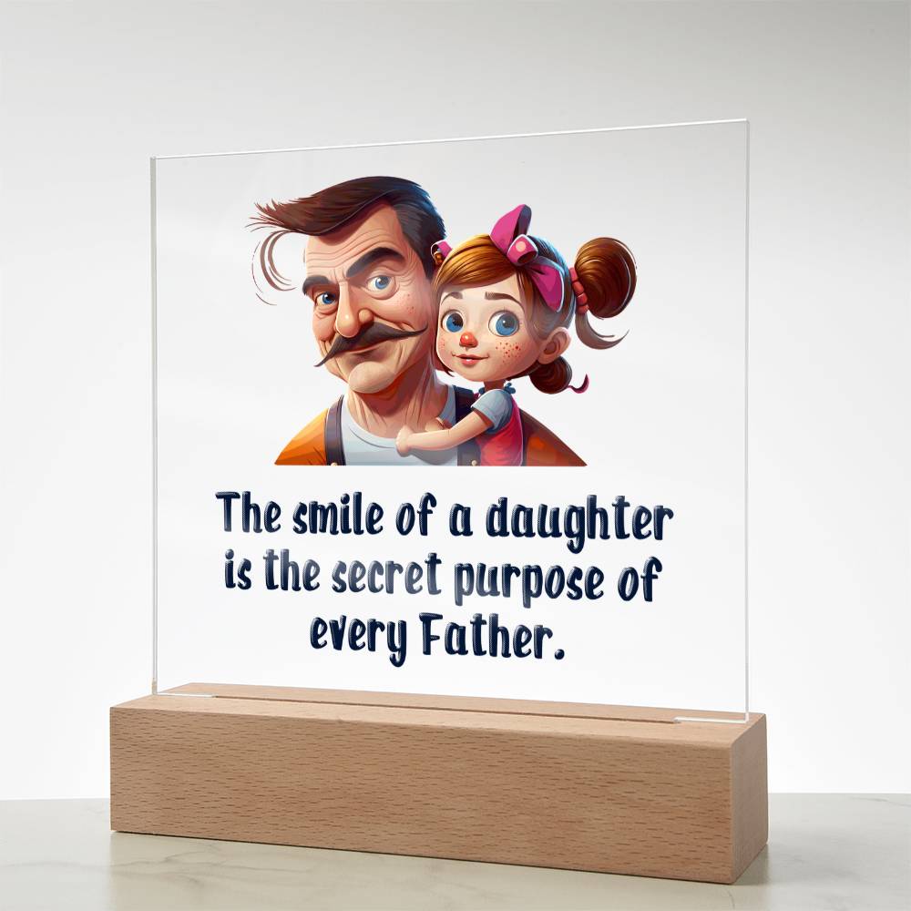 The Smile Of A Daughter Acrylic Square Plaque - Father's Day Gift for Dad