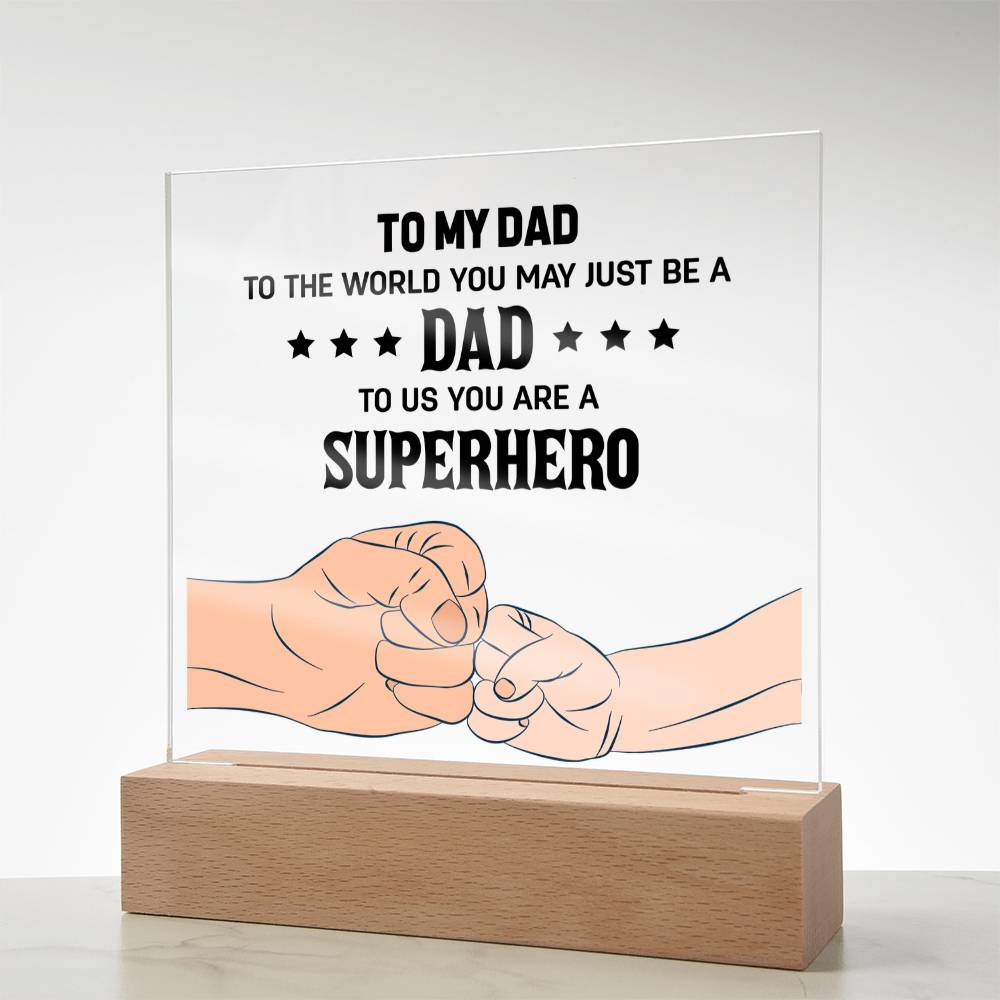 To My Dad Acrylic Square Plaque - Father's Day Gift for Dad