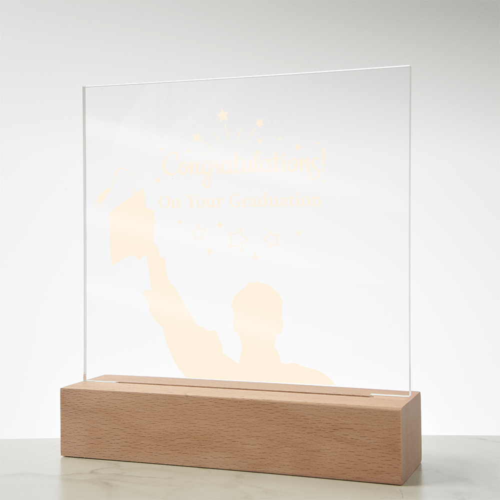 Congratulations On Your Graduation Acrylic Square Plaque - Graduation Gift