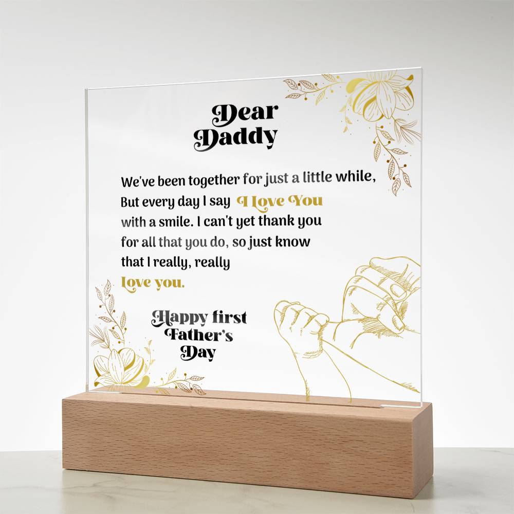 Dear Daddy — Acrylic Square Plaque