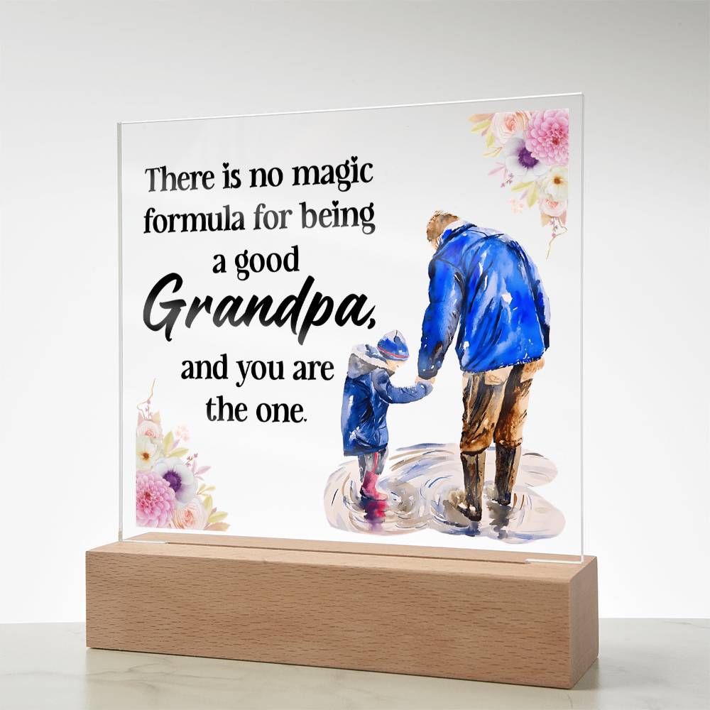 Grandpa Acrylic Square Plaque - Father's Day Gift