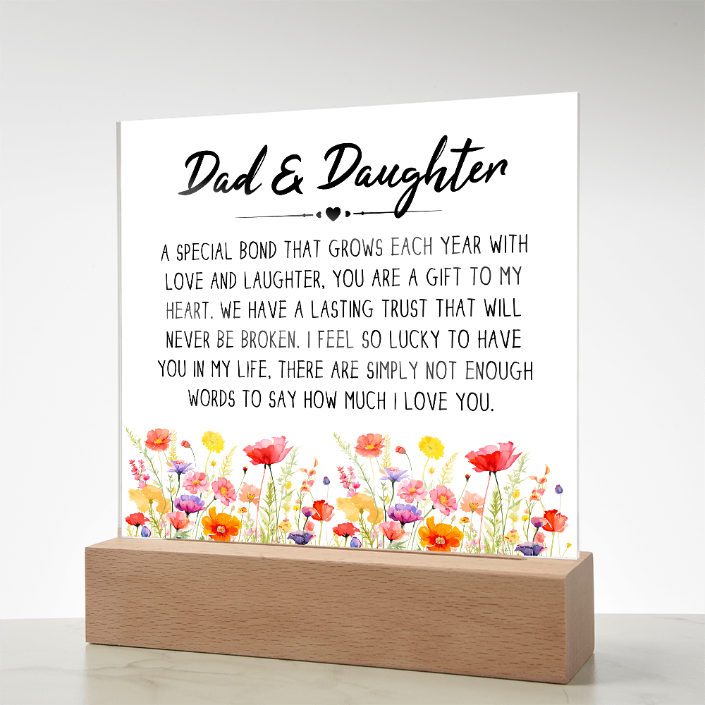 Dad & Daughter — Acrylic Square Plaque