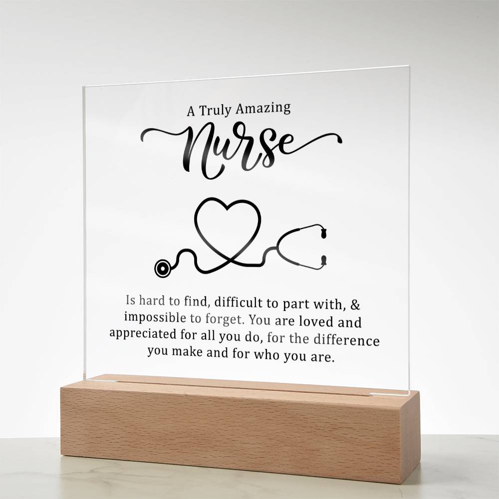 Truly Amazing Nurse Acrylic Square Plaque - Gift for Nurses