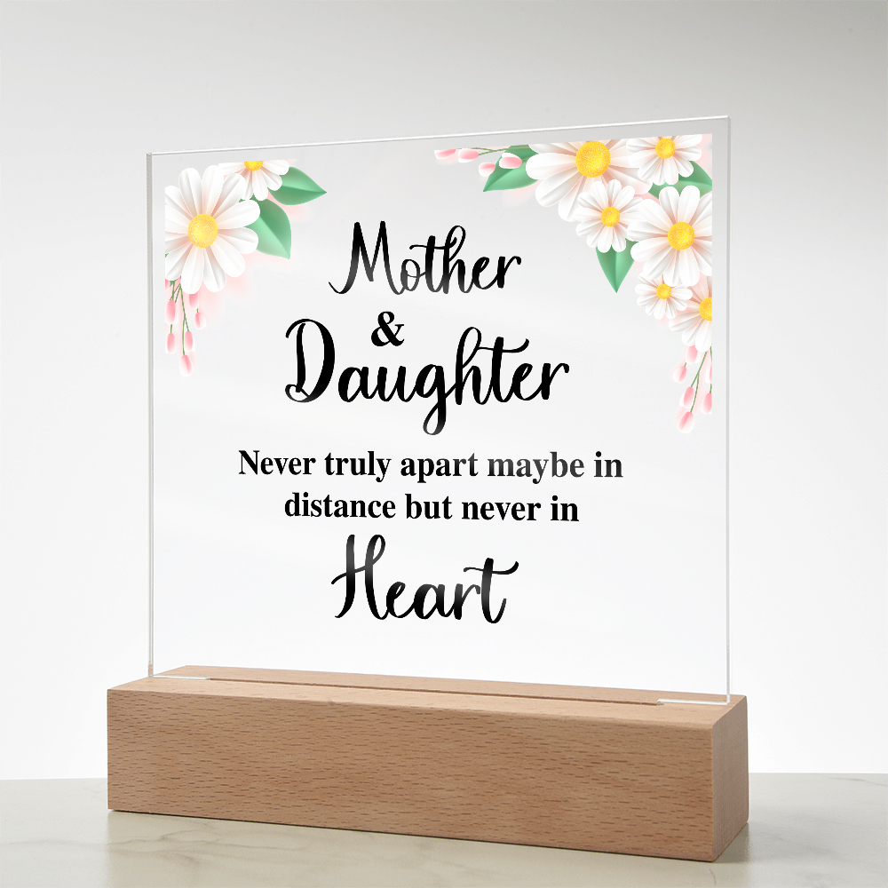 Mother And Daughter Acrylic Square Plaque - Mother's Day Gift