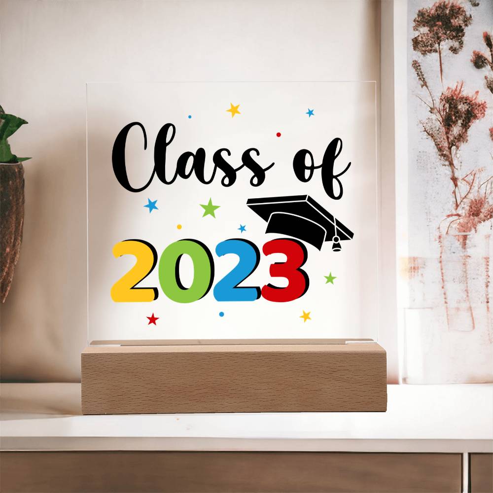 Class Of 2023 Acrylic Square Plaque - Graduation Gift