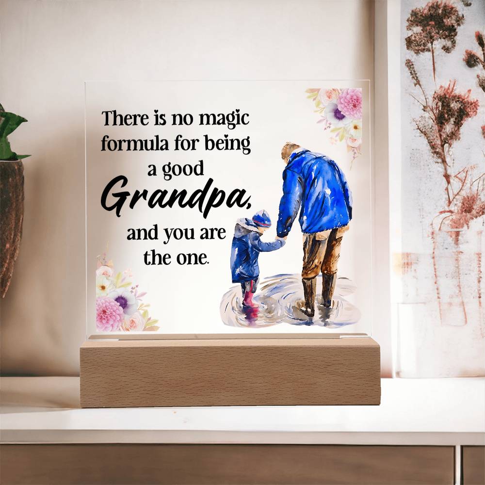 Grandpa Acrylic Square Plaque - Father's Day Gift