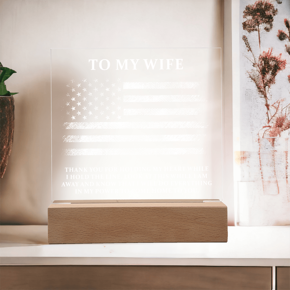 To My Wife Acrylic Square Plaque - Anniversary Gift