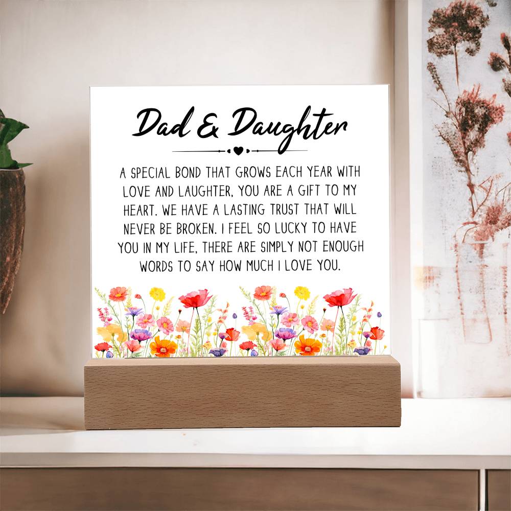 Dad & Daughter — Acrylic Square Plaque
