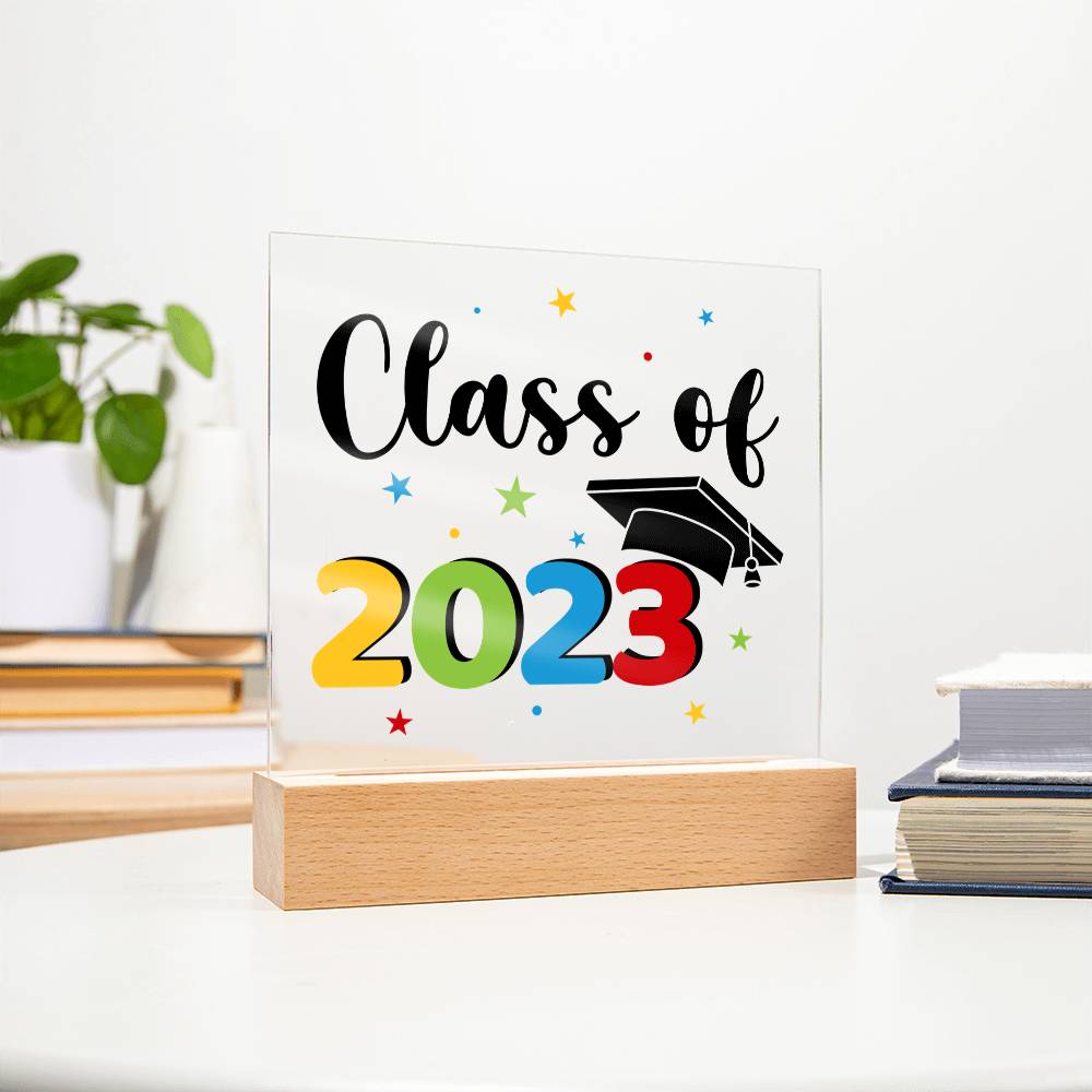 Class Of 2023 Acrylic Square Plaque - Graduation Gift