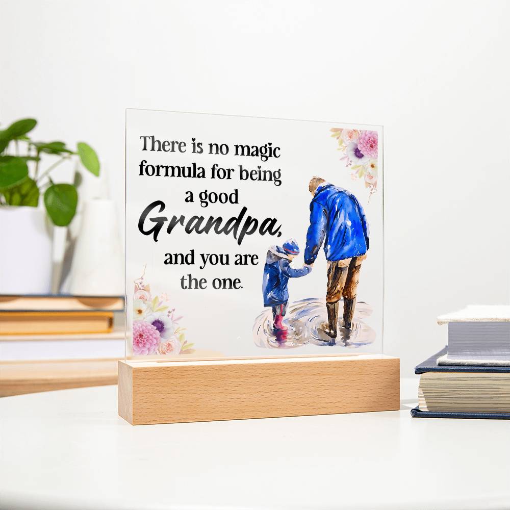 Grandpa Acrylic Square Plaque - Father's Day Gift