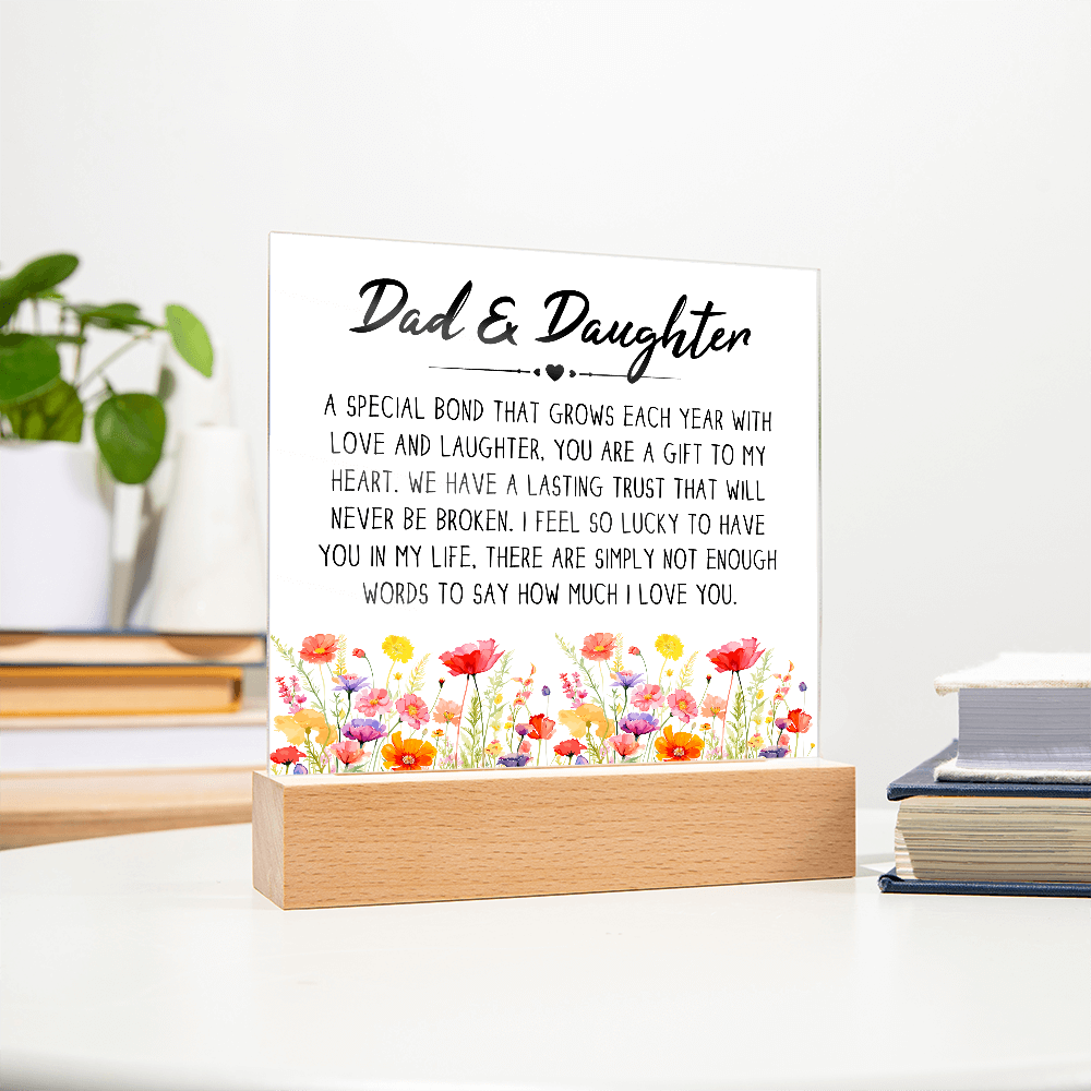 Dad & Daughter — Acrylic Square Plaque