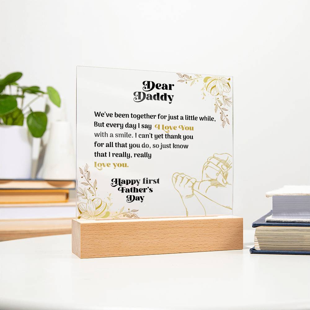 Dear Daddy — Acrylic Square Plaque