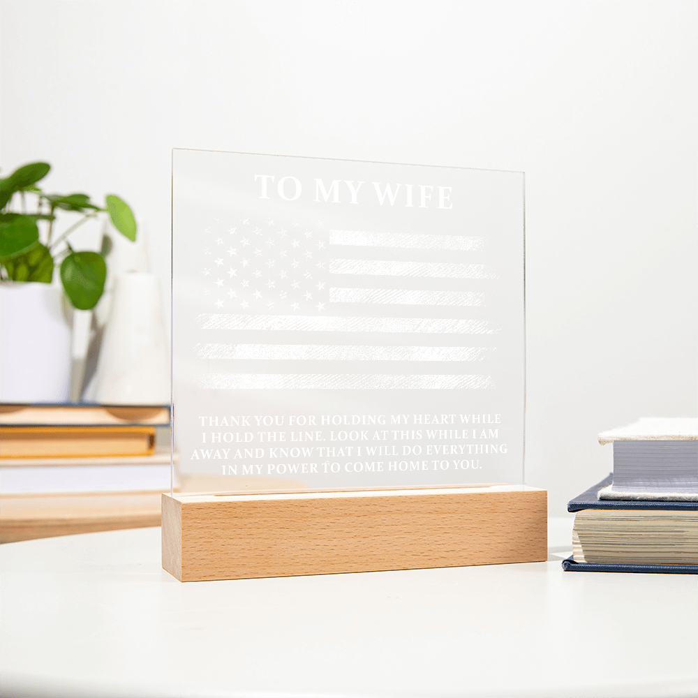 To My Wife Acrylic Square Plaque - Anniversary Gift