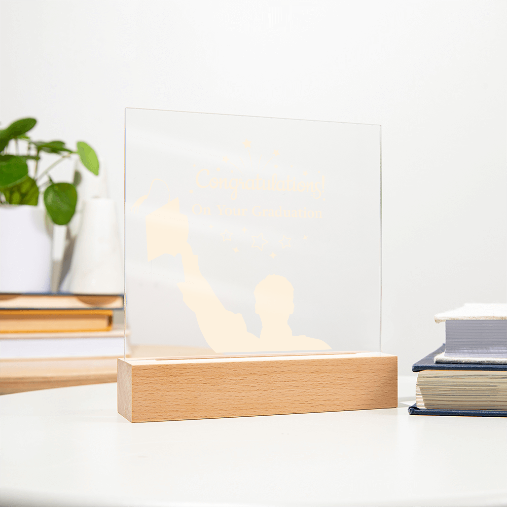 Congratulations On Your Graduation Acrylic Square Plaque - Graduation Gift