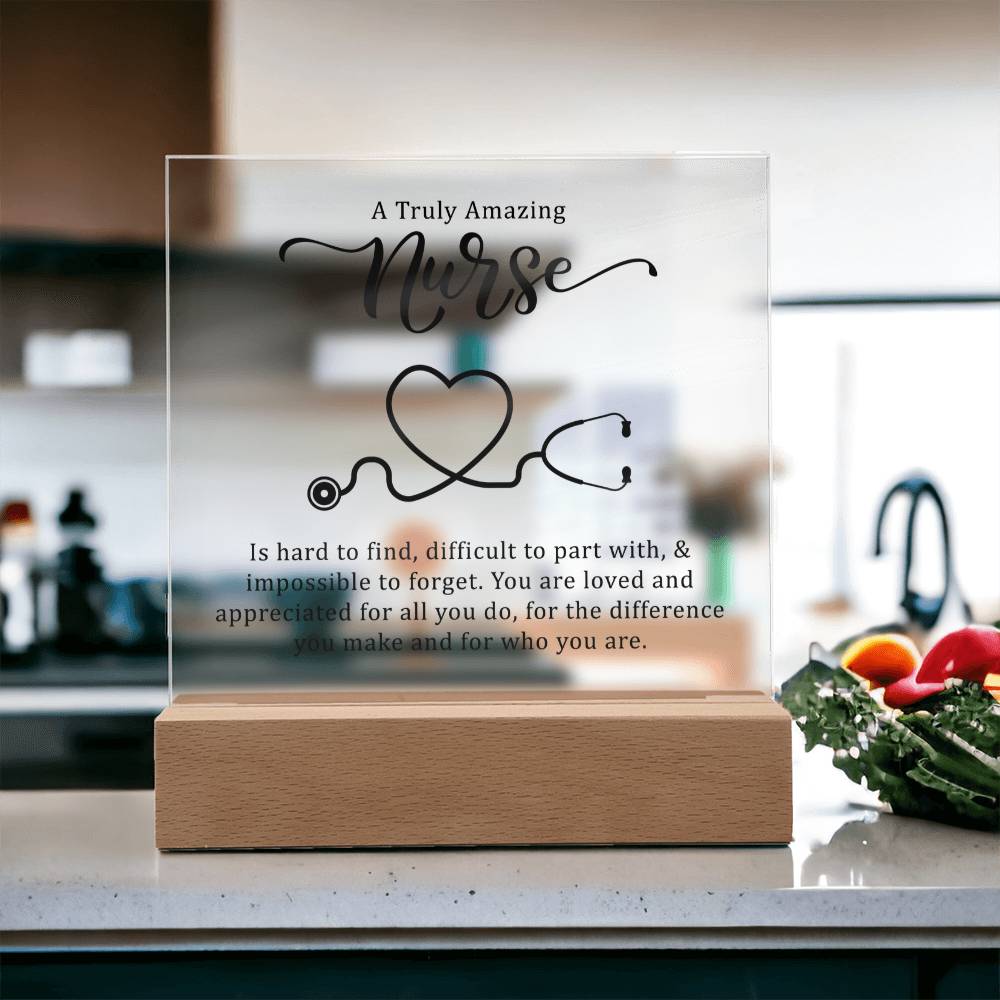 Truly Amazing Nurse Acrylic Square Plaque - Gift for Nurses