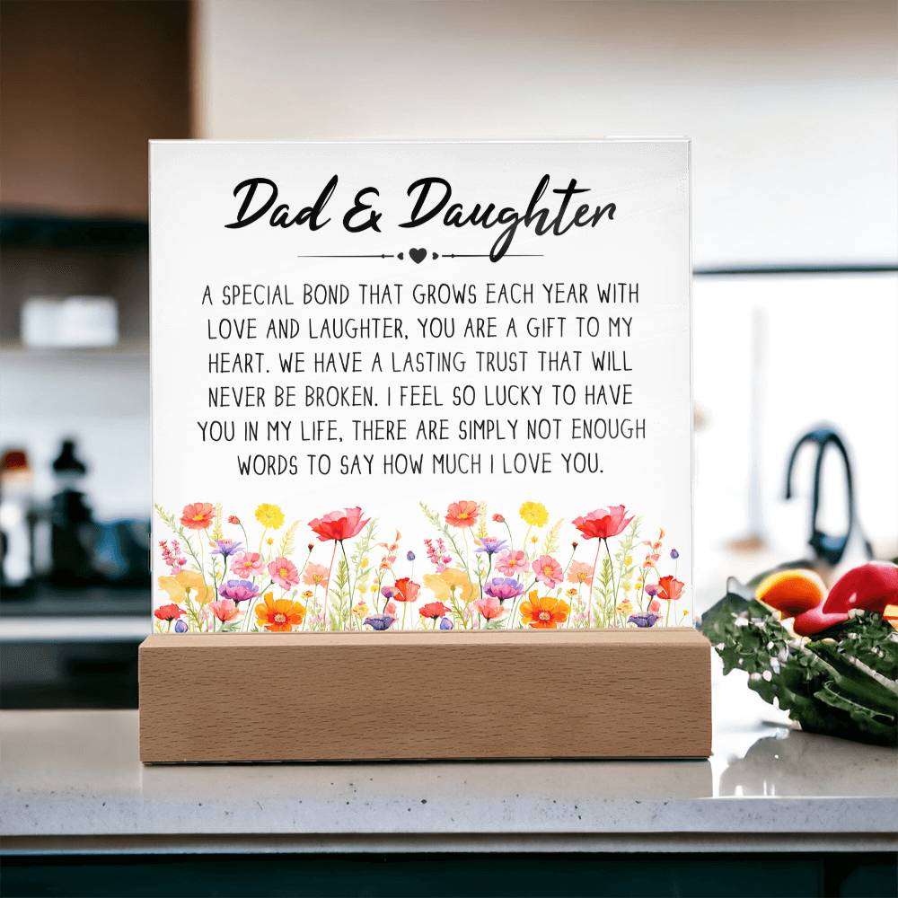 Dad & Daughter — Acrylic Square Plaque