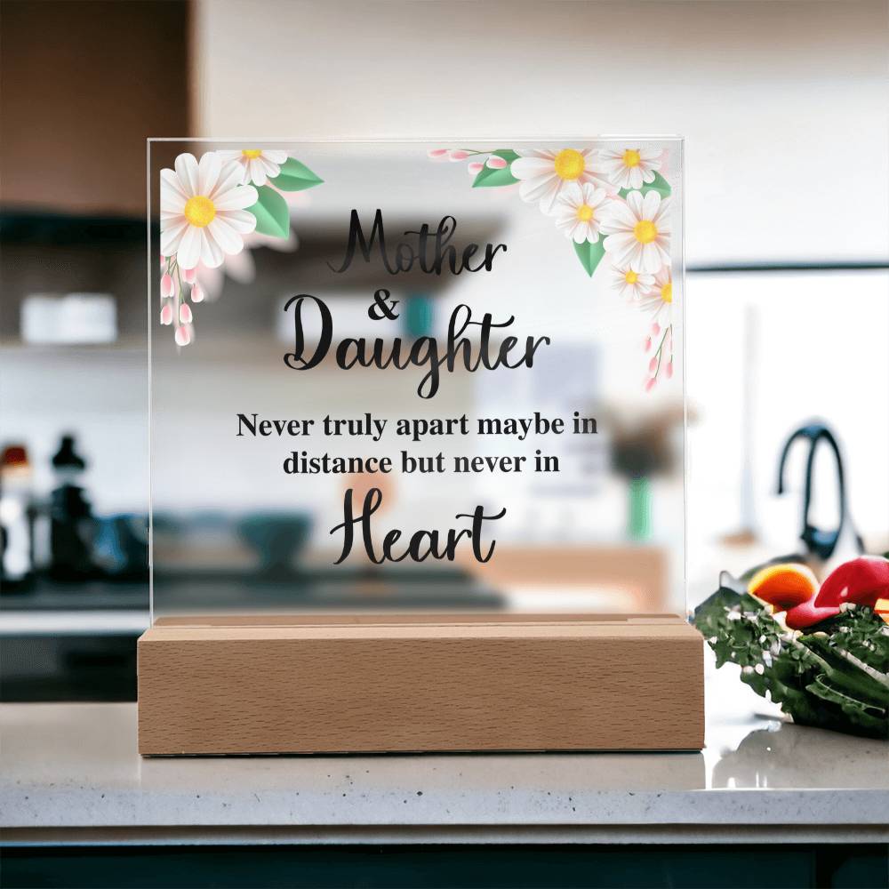 Mother And Daughter Acrylic Square Plaque - Mother's Day Gift