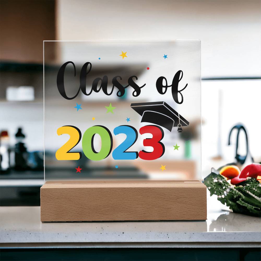 Class Of 2023 Acrylic Square Plaque - Graduation Gift
