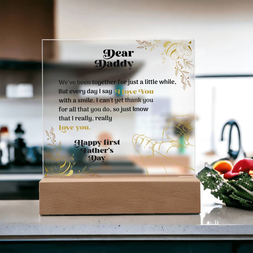 Dear Daddy — Acrylic Square Plaque