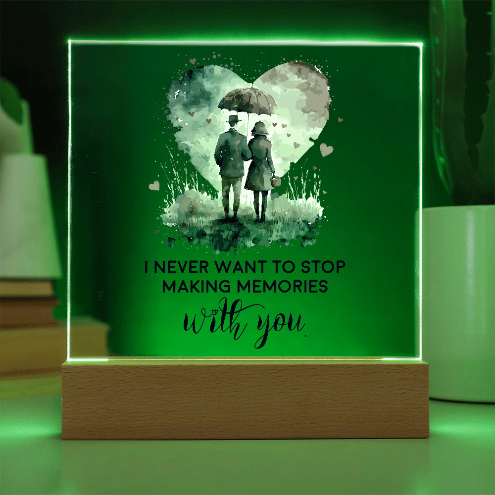 Making Memories With You Acrylic Square Plaque - Anniversary Gift