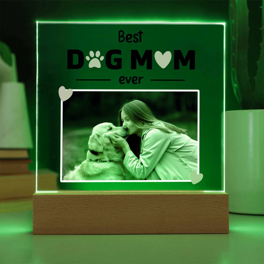 Dog Mom Acrylic Square Plaque - Gift for Dog Lovers