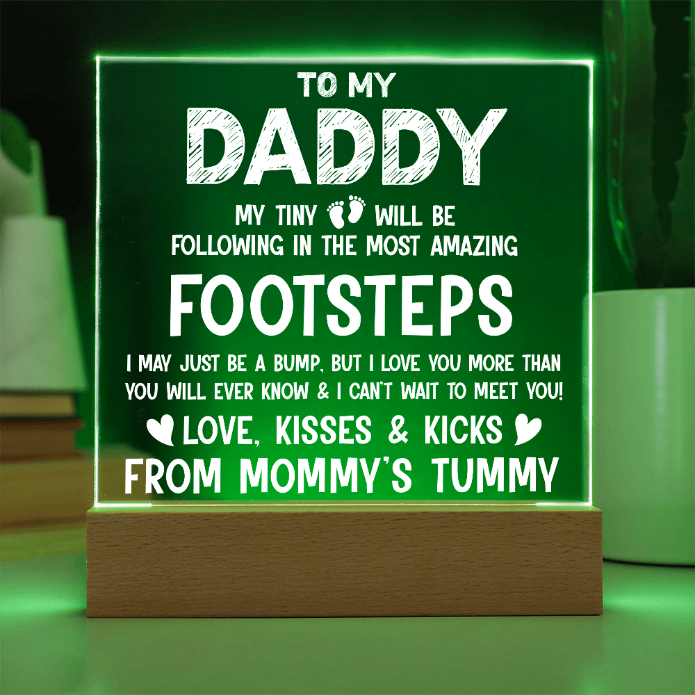 To My Daddy Acrylic Square Plaque - Father's Day Gift for Dad