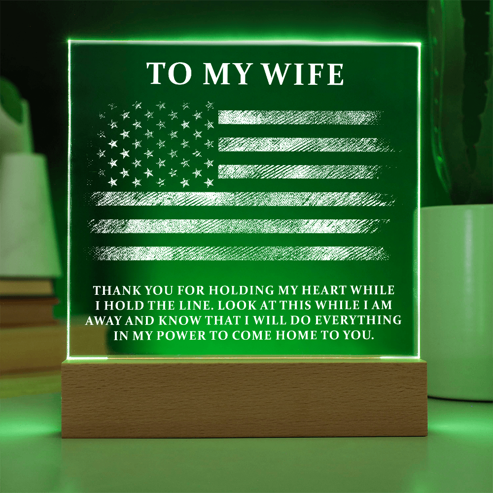 To My Wife Acrylic Square Plaque - Anniversary Gift