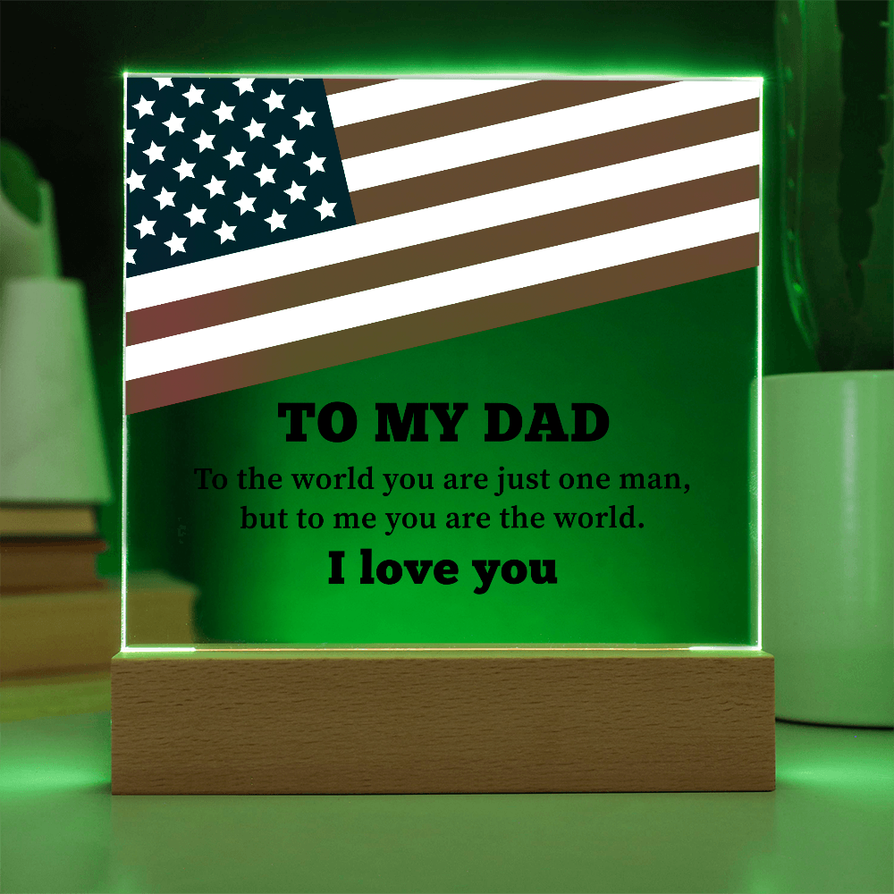 To My Dad Acrylic Square Plaque - Father's Day Gift for Dad