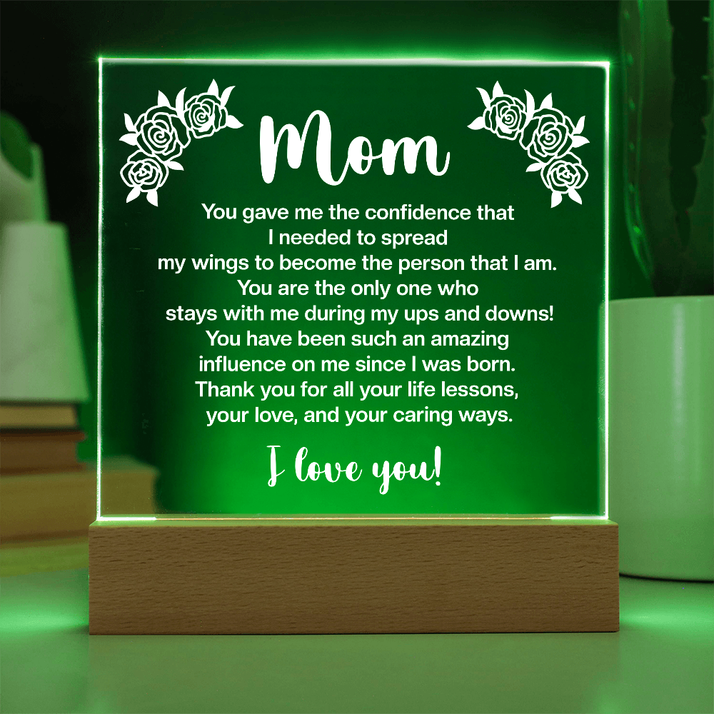 Mom You Gave Me The Confidence Acrylic Square Plaque - Mother's Day Gift